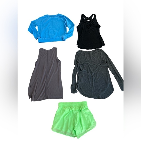 🌟Athleta Crew Necks Tank Tops & Shorts 5 piece Bundle! 4 Tops and 1 short - Picture 2 of 11